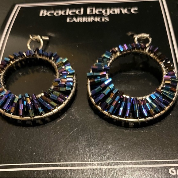Beaded Elegance Earrings made with Surgical Steel - Picture 3 of 7